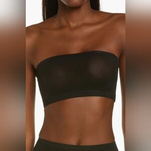 Skims Powermesh Bandeau Bralette Strapless Bra Onyx Black XXSMALL